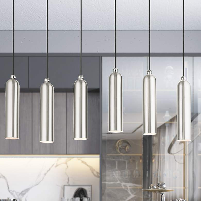 Image 1 Ardmore 6 Light Brushed Nickel Linear Pendant
