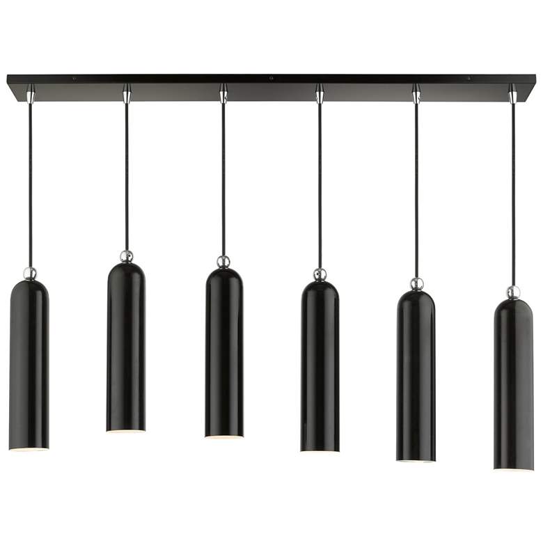 Image 1 Ardmore 6 Light Shiny Black Linear Pendant