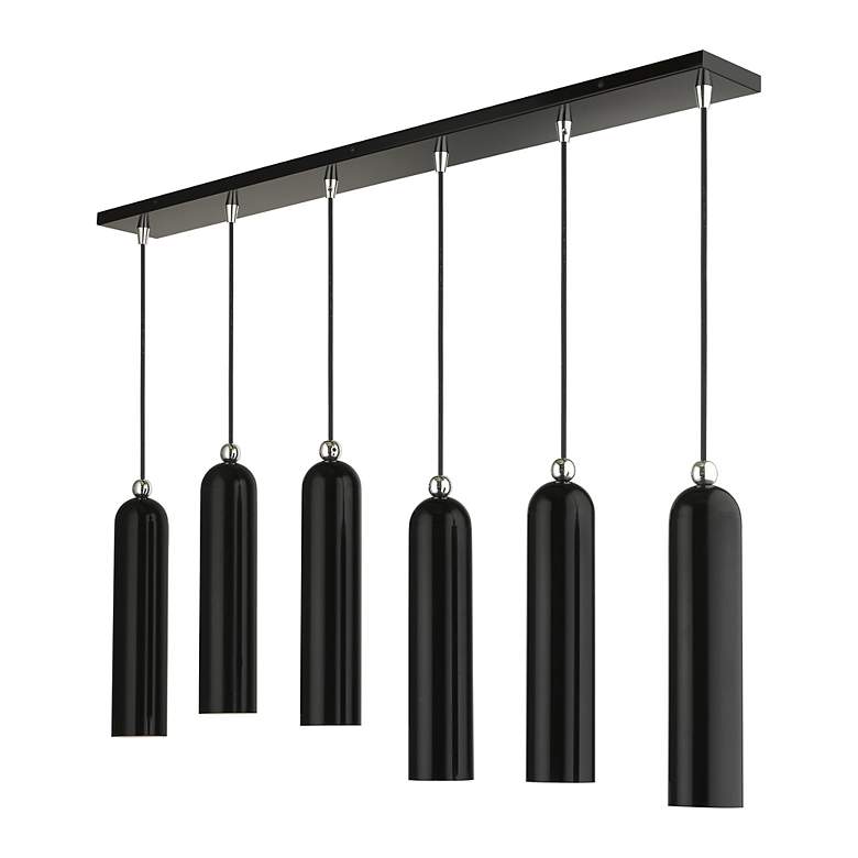 Image 6 Ardmore 6 Light Shiny Black Linear Pendant more views