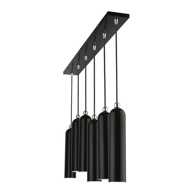 Image 7 Ardmore 6 Light Shiny Black Linear Pendant more views