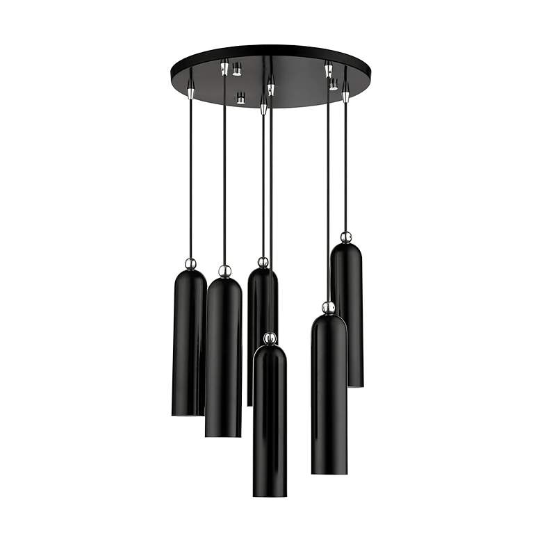 Image 3 Ardmore 6 Light Shiny Black Pendant more views
