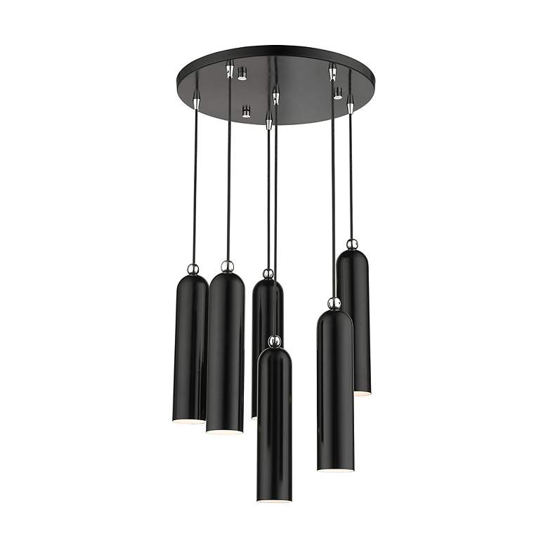 Image 4 Ardmore 6 Light Shiny Black Pendant more views