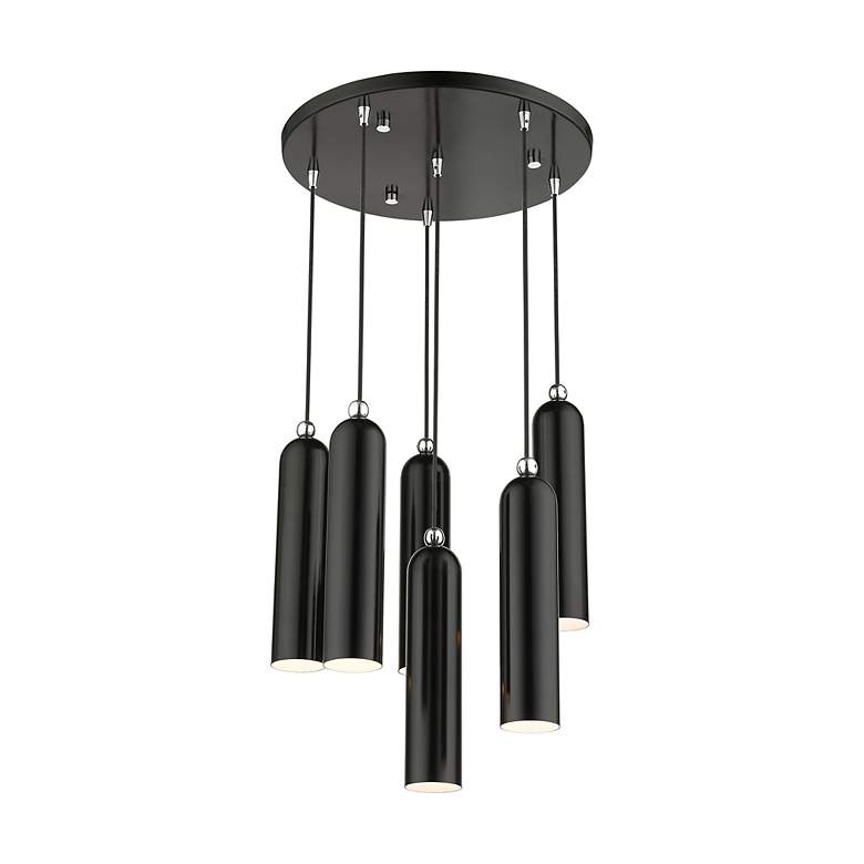 Image 5 Ardmore 6 Light Shiny Black Pendant more views