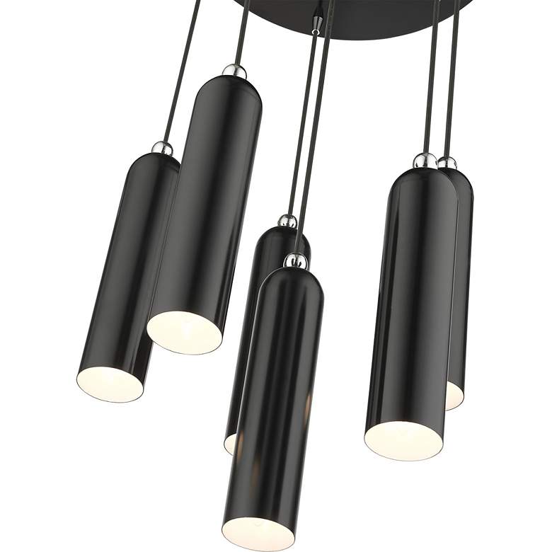 Image 6 Ardmore 6 Light Shiny Black Pendant more views