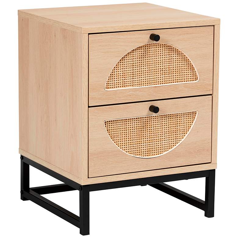 Image 2 Ardon 15 3/4" Wide Light Brown 2-Drawer Nightstand