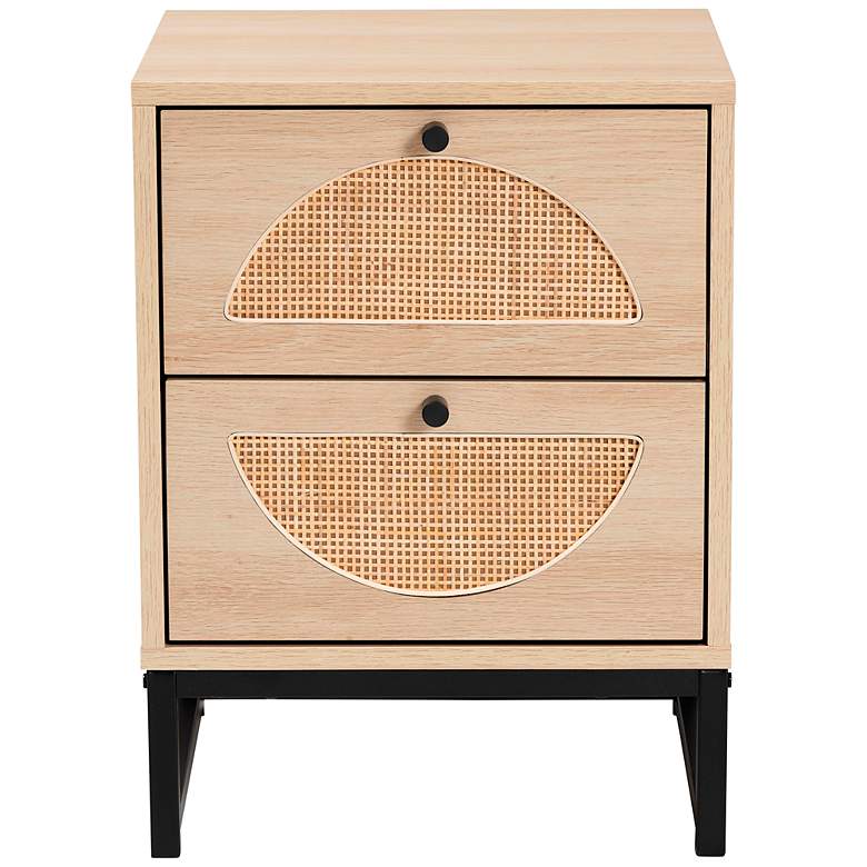 Image 7 Ardon 15 3/4" Wide Light Brown 2-Drawer Nightstand more views