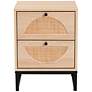 7_Ardon 15 3/4" Wide Light Brown 2-Drawer Nightstand more views