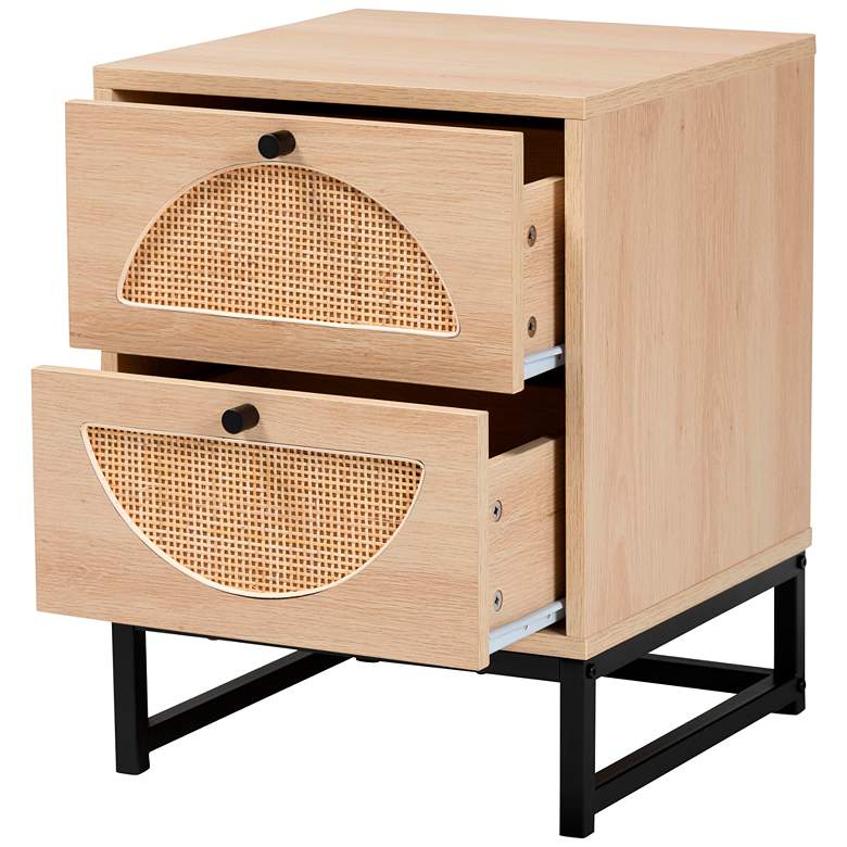 Image 5 Ardon 15 3/4" Wide Light Brown 2-Drawer Nightstands Set of 2 more views