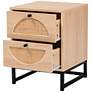 5_Ardon 15 3/4" Wide Light Brown 2-Drawer Nightstands Set of 2 more views