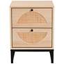 6_Ardon 15 3/4" Wide Light Brown 2-Drawer Nightstands Set of 2 more views