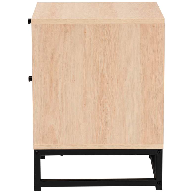 Image 7 Ardon 15 3/4" Wide Light Brown 2-Drawer Nightstands Set of 2 more views