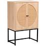2_Ardon 26 3/4" Wide Light Brown Rattan 2-Door Storage Cabinet