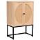 Ardon 26 3/4" Wide Light Brown Rattan 2-Door Storage Cabinet