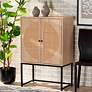 1_Ardon 26 3/4" Wide Light Brown Rattan 2-Door Storage Cabinet