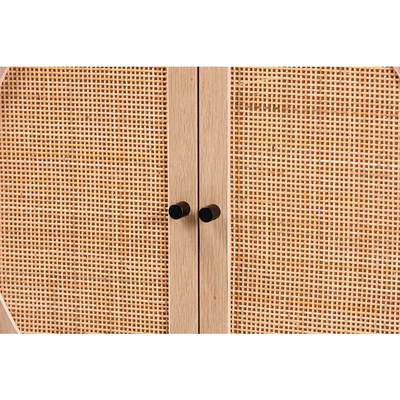 Image 3 Ardon 26 3/4" Wide Light Brown Rattan 2-Door Storage Cabinet more views