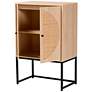 6_Ardon 26 3/4" Wide Light Brown Rattan 2-Door Storage Cabinet more views
