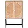 7_Ardon 26 3/4" Wide Light Brown Rattan 2-Door Storage Cabinet more views