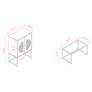 Ardon 26 3/4" Wide Light Brown Rattan 2-Door Storage Cabinet