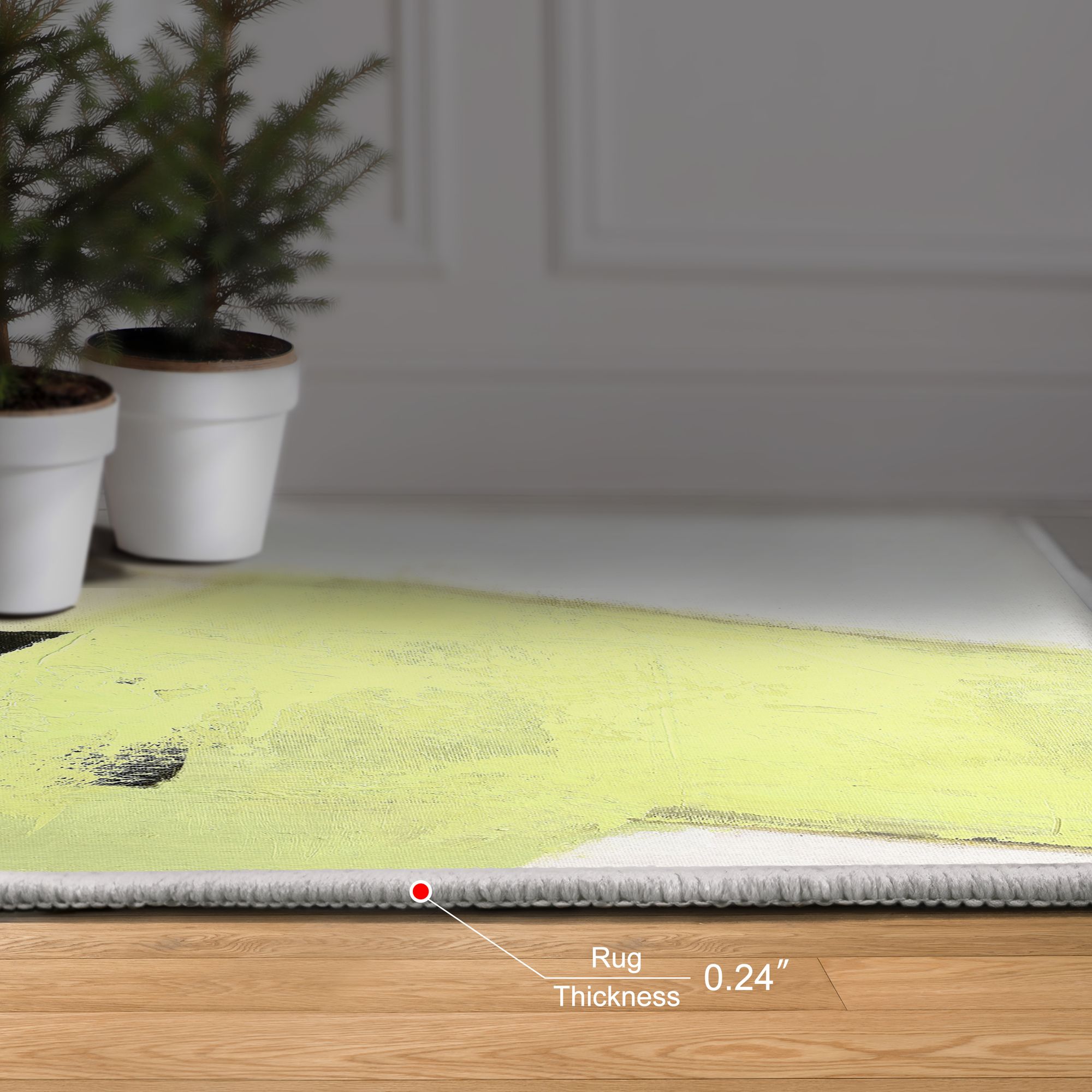 Image 6 Area Washable Abstract Art Area Rug size 5'x8' more views