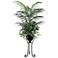 Areca Palm 78" High Pothos and Ferns arrang in a Metal Stand