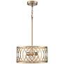 2_Arelyn 13" Wide Modern Gold 2-Light Pendant more views