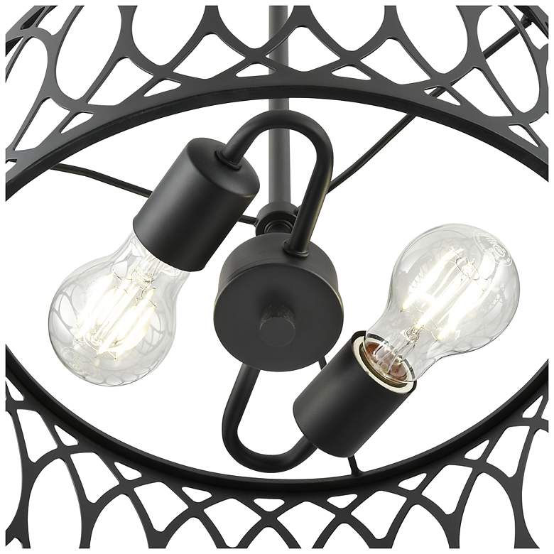 Image 3 Arelyn 13" Wide 2-Light Pendant in Matte Black more views