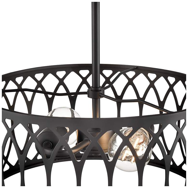 Image 4 Arelyn 13" Wide 2-Light Pendant in Matte Black more views