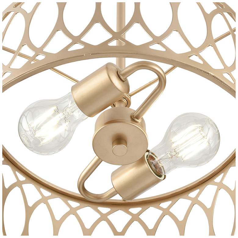 Image 3 Arelyn 13" Wide 2-Light Pendant in Painted Modern Gold more views