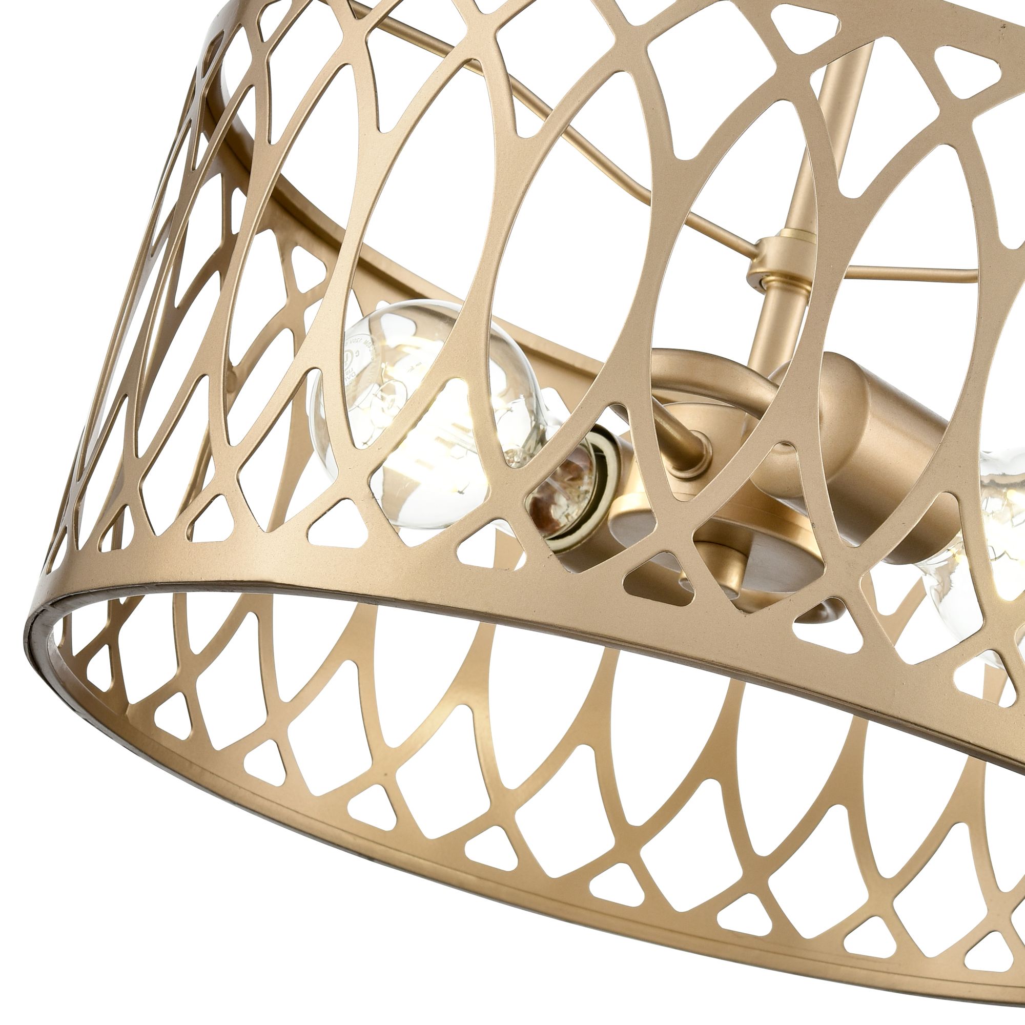 Arelyn 13" Wide 2-Light Pendant in Painted Modern Gold