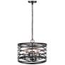 1_Arelyn 16" Wide Black 4-Light Drum Pendant