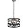 Arelyn 16" Wide Black 4-Light Drum Pendant
