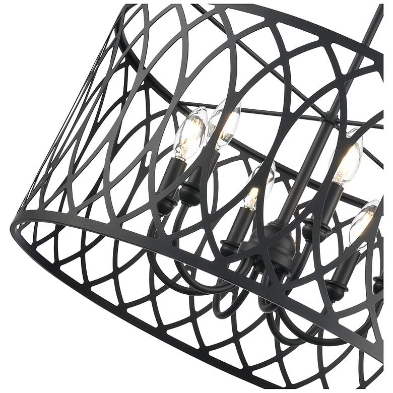 Image 5 Arelyn 23" Wide 6-Light Pendant in Matte Black more views