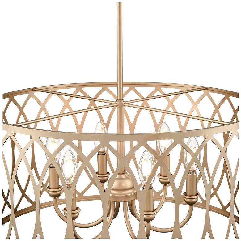 Image 4 Arelyn 23" Wide 6-Light Pendant in Painted Modern Gold more views