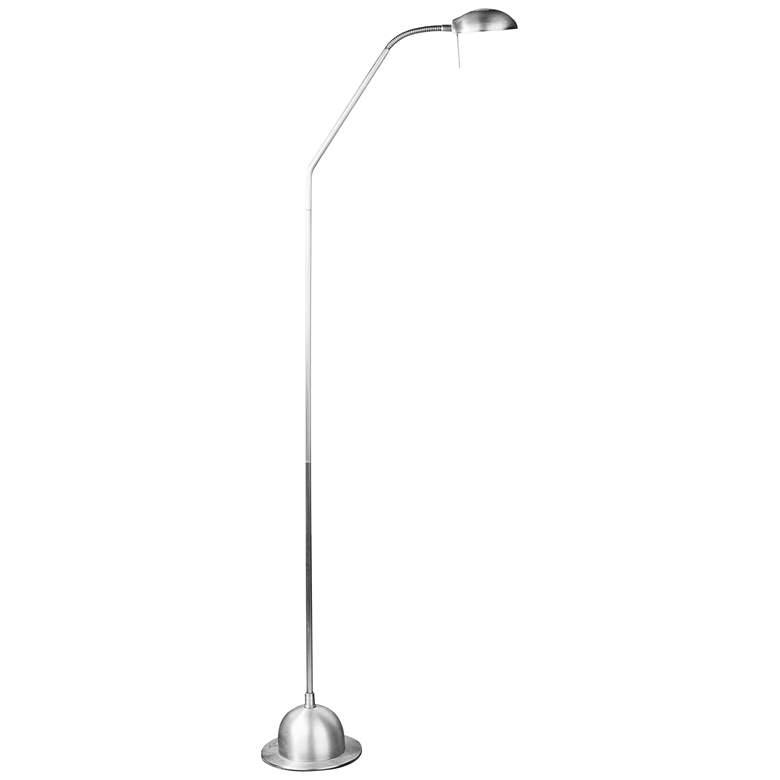 Image 1 Aremis Satin Chrome Metal Adjustable Gooseneck Floor Lamp