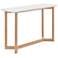 Aren 47" Wide Matte White and Natural Wood Console Table
