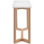 6_Aren 47" Wide Matte White and Natural Wood Console Table more views