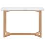 7_Aren 47" Wide Matte White and Natural Wood Console Table more views