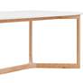 3_Aren 63" Wide Matte White Natural Wood Dining Table more views