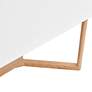 4_Aren 63" Wide Matte White Natural Wood Dining Table more views