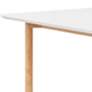 Aren 79 1/4" Wide White Lacquer Natural Wood Dining Table