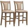 1_Arena 25 3/4" Natural Tone Wood Counter Stools Set of 2