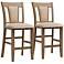 Arena 25 3/4" Natural Tone Wood Counter Stools Set of 2