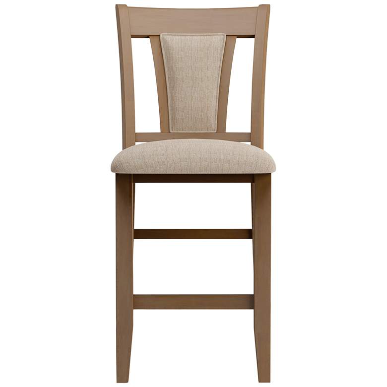 Image 4 Arena 25 3/4" Natural Tone Wood Counter Stools Set of 2 more views