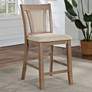 7_Arena 25 3/4" Natural Tone Wood Counter Stools Set of 2 more views