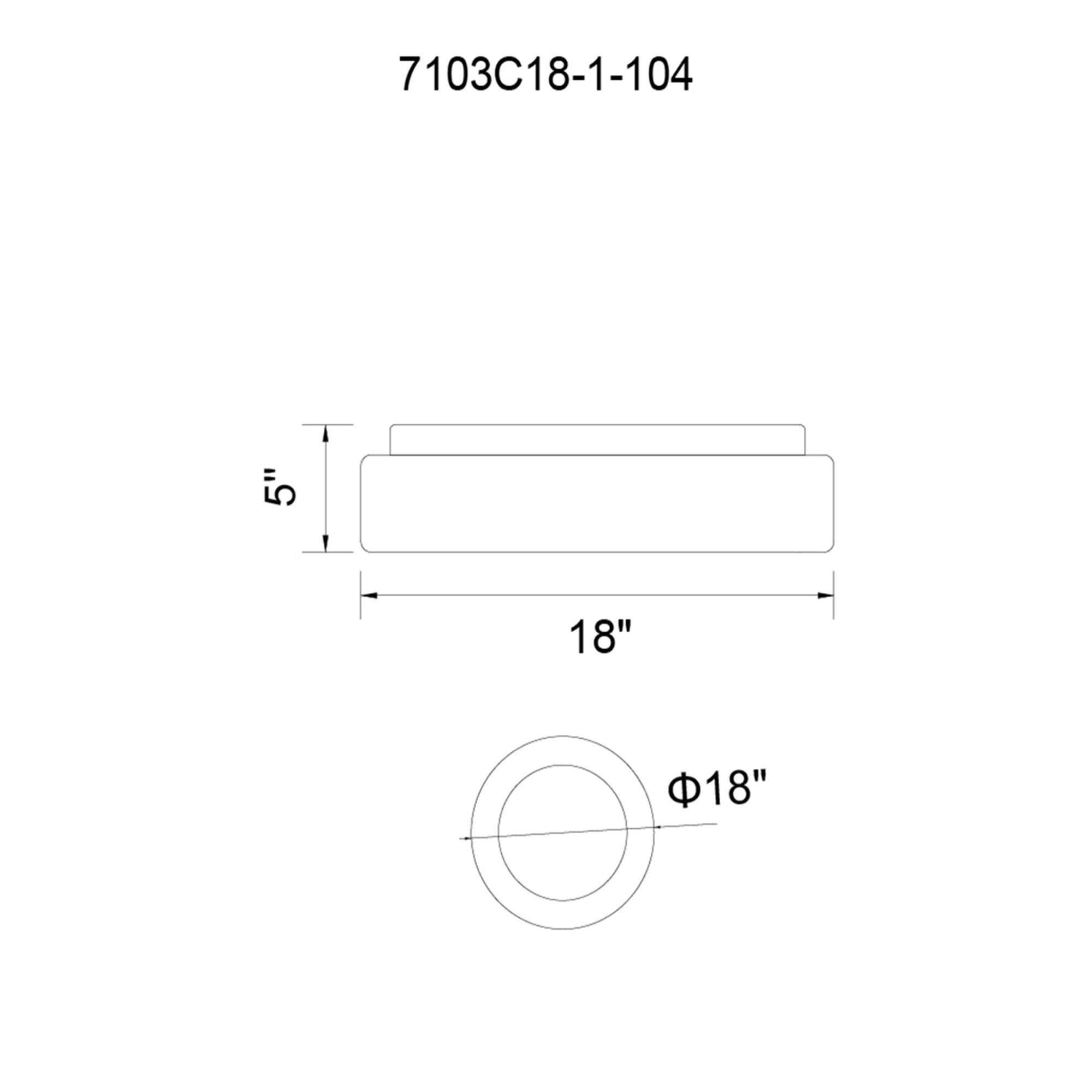 Image 6 Arenal Integrated LED 18in White Flush Mount more views