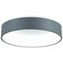 Arenal LED Drum Shade Flush Mount With Gray & White Finish