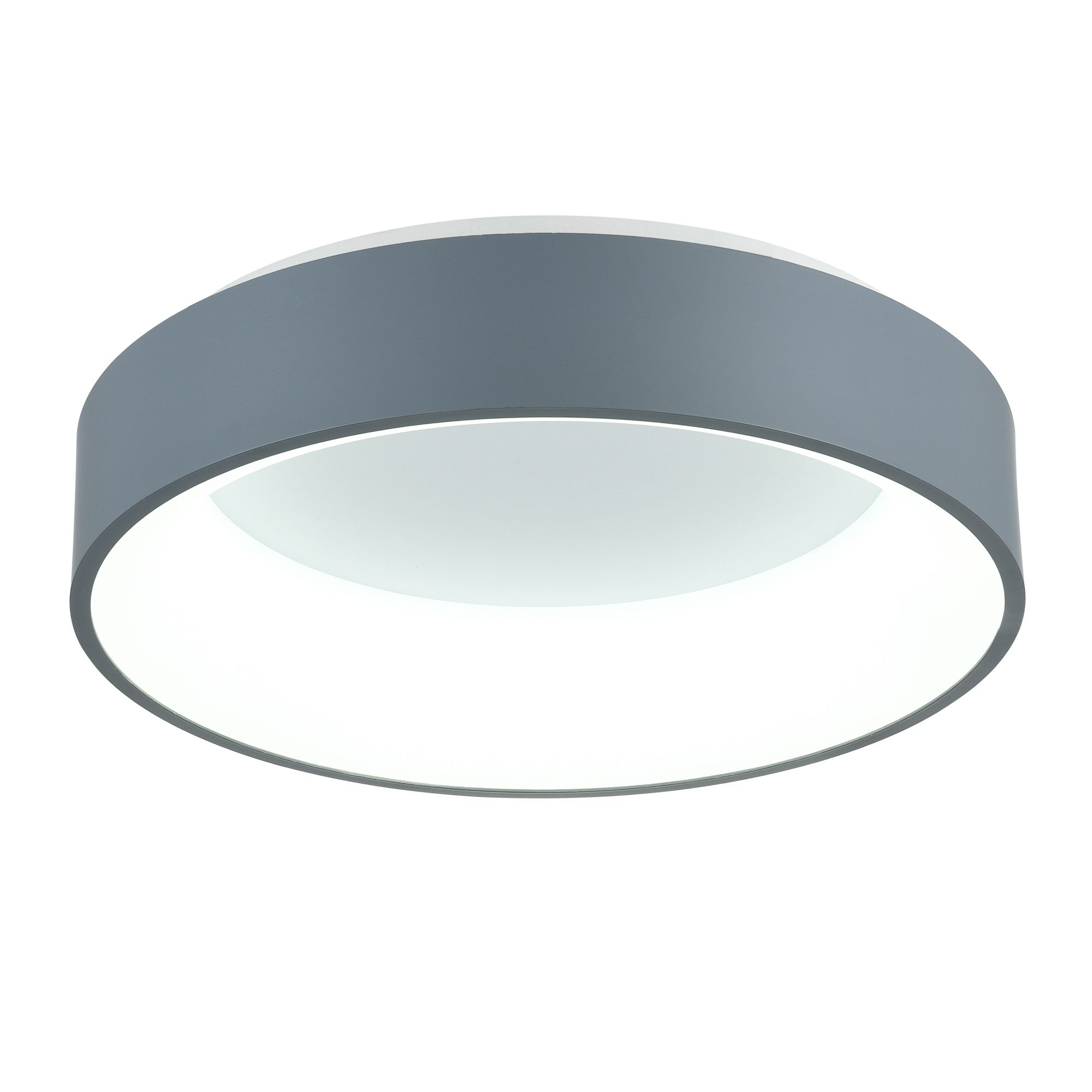 Image 3 Arenal LED Drum Shade Flush Mount With Gray & White Finish more views