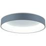 Arenal LED Drum Shade Flush Mount With Gray & White Finish