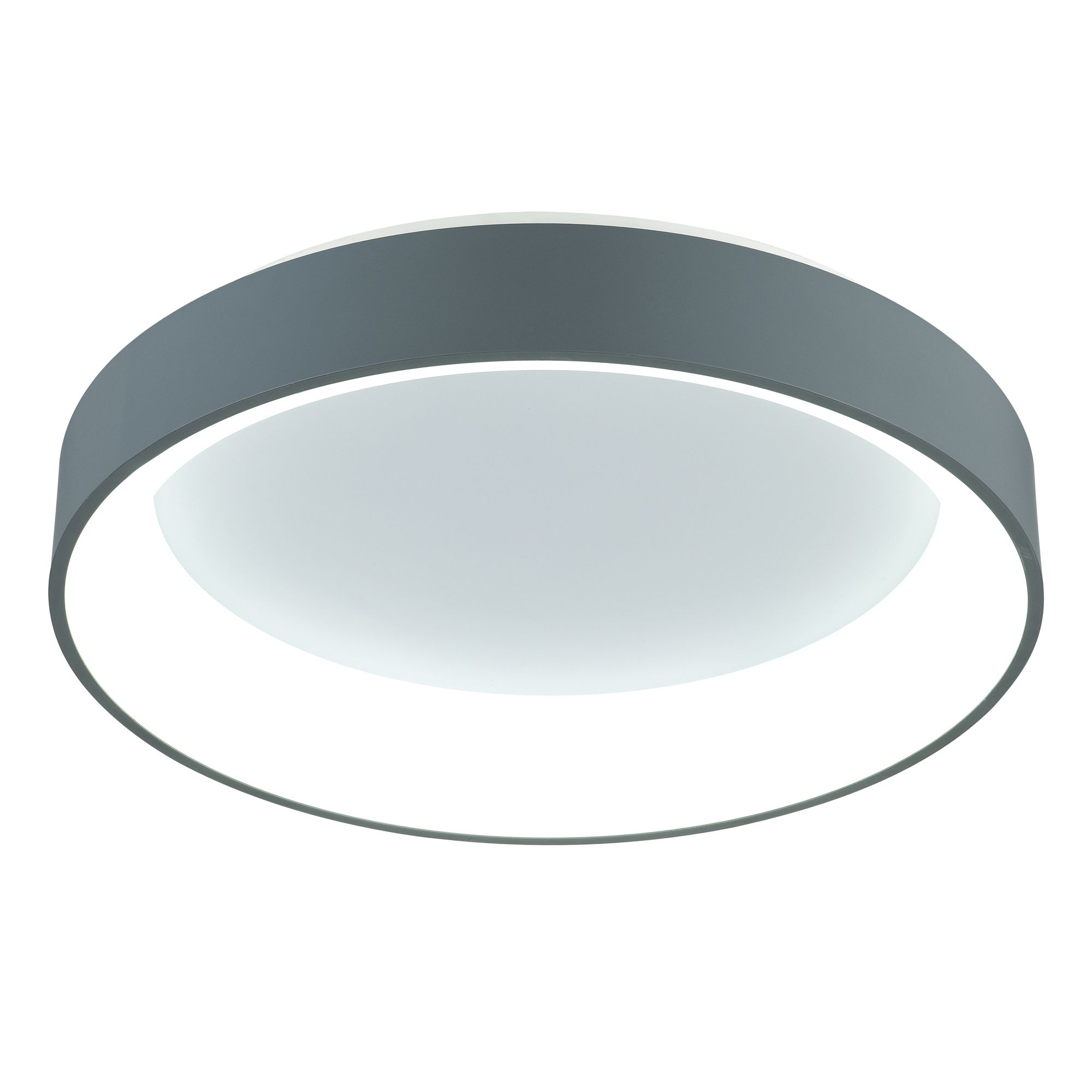 Image 3 Arenal LED Drum Shade Flush Mount With Gray & White Finish more views