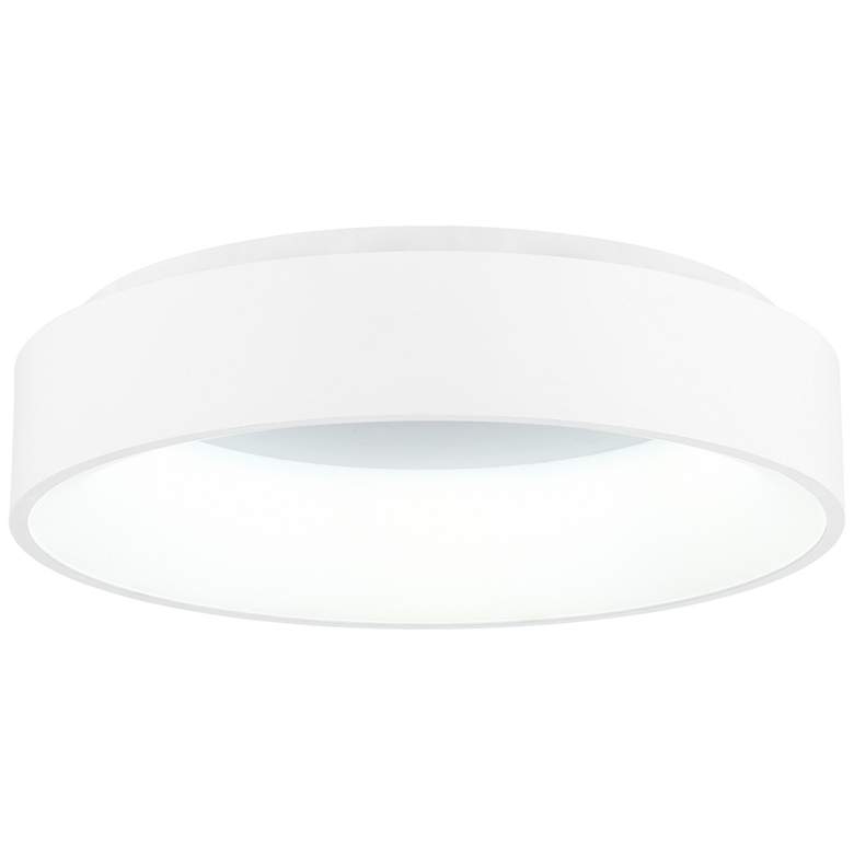 Image 1 Arenal LED Drum Shade Flush Mount With White Finish